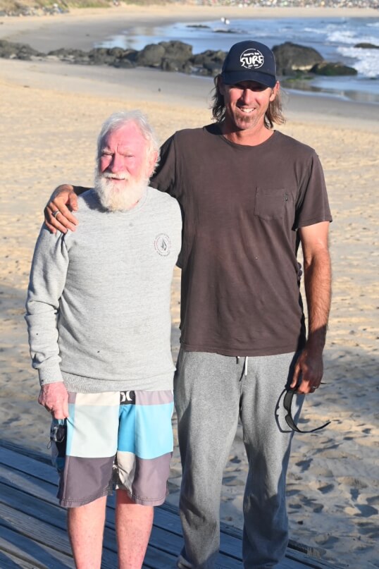 WAYNE HUDSON AND KENNY AFTER THERE MORNING SURF&nbsp;